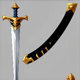 An elegant officer's saber. Shining blade with hilt ordained with gold handguard.