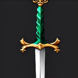 African sword Green hilt pyramid Gold tsuba guard titanium black and white steel forged in africa Nigeria and crystal prism chandelier African mansion African Adinkra black Symbols Scroll