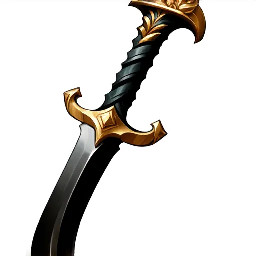 An elegant officer's saber. Shiny curved blade with hilt ordained with gold handguard.