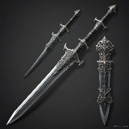 A fantasy medieval sword, like frostmourne