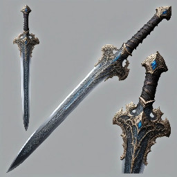 A fantasy medieval sword, like frostmourne
