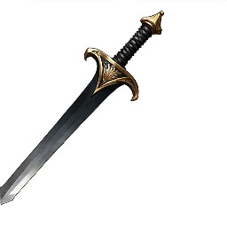 An elegant officer's saber. The blade has an extreme curvature.