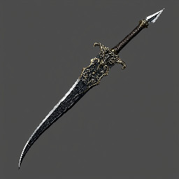single edged sword with a curved blade