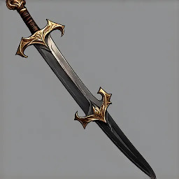 An elegant longsword with a intricate rapier styled hilt.
