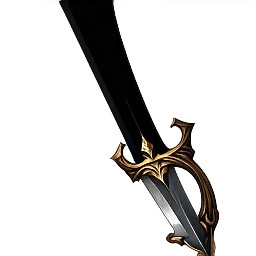 An elegant officer's saber. The blade has an extreme curvature.