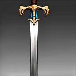 An elegant officer's saber. Shining blade with hilt ordained with gold handguard.
